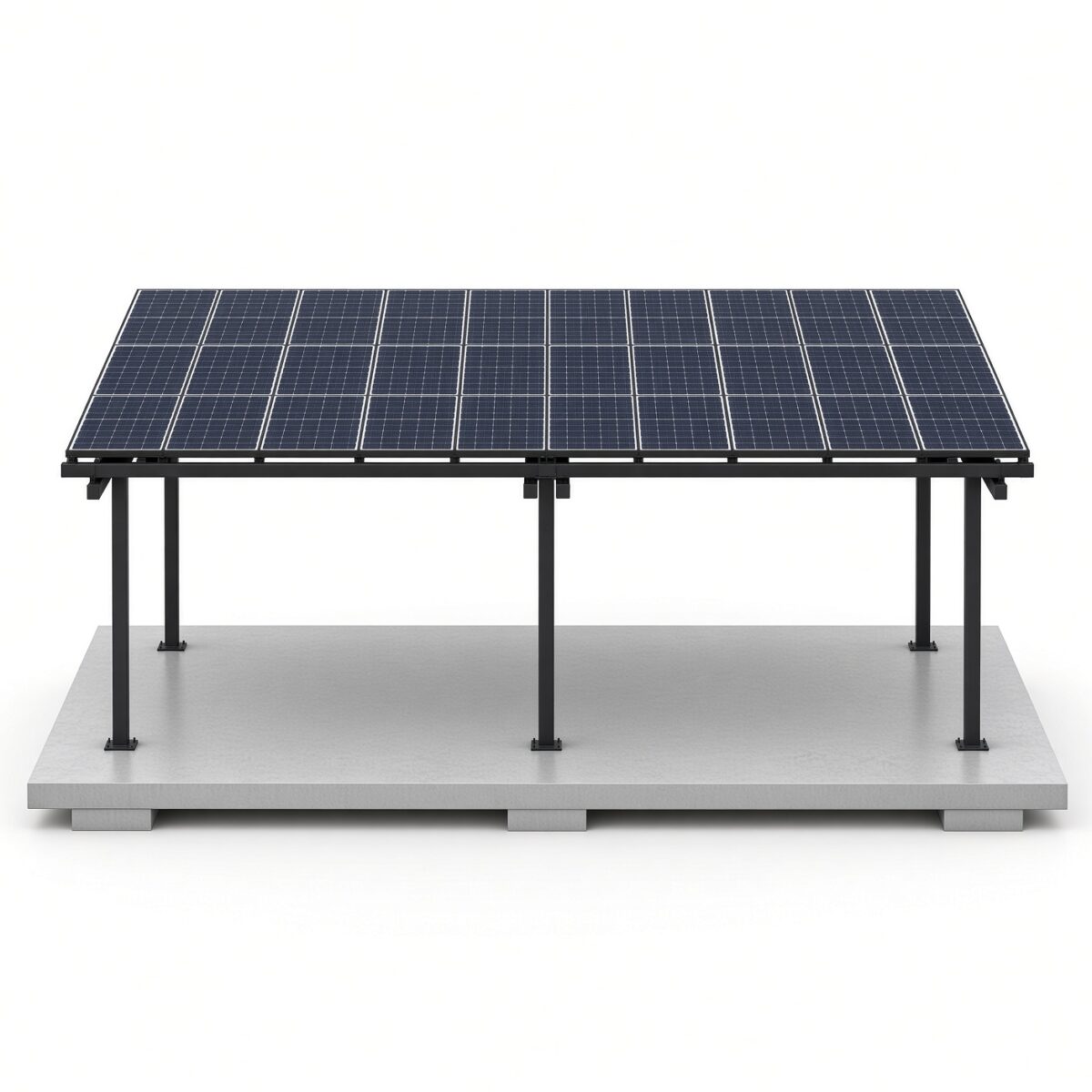 Steel Solar 2-Car Carport (Wide-Bay) – Black 27-Panel Ready Structure (Panels Sold Separately) - Image 4