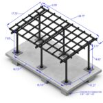 Steel Solar 2-Car Carport (Wide-Bay) – Black 27-Panel Ready Structure (Panels Sold Separately)