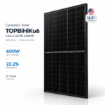 Canadian Solar TOPBiHiKu6 600W Bifacial Dual-Glass Solar Panels – 27 Panel Pallet (CS6.2-66TB-600HR) – 12.5% Domestic Content - Image 4