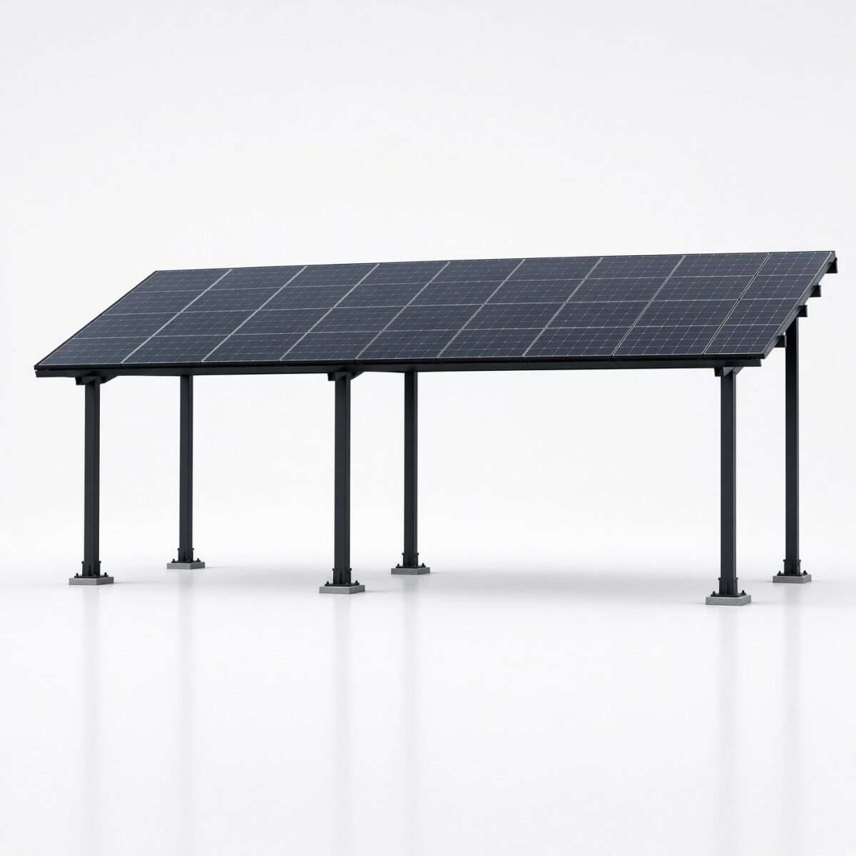 Steel Solar 3-Car Carport – Black 27-Panel Ready Structure (Panels Sold Separately) - Image 4