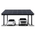 Steel Solar 2-Car Carport/Gazebo – Black, 3×6 Panel Ready, Outdoor, Panels Sold Separately - Image 2