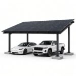 Steel Solar 2-Car Carport/Gazebo – Black, 3×6 Panel Ready, Outdoor, Panels Sold Separately - Image 5