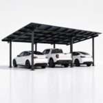 Steel Solar 3-Car Carport – Black 27-Panel Ready Structure (Panels Sold Separately) - Image 3