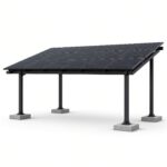 Steel Solar 2-Car Carport/Gazebo – Black, 3×6 Panel Ready, Outdoor, Panels Sold Separately - Image 3