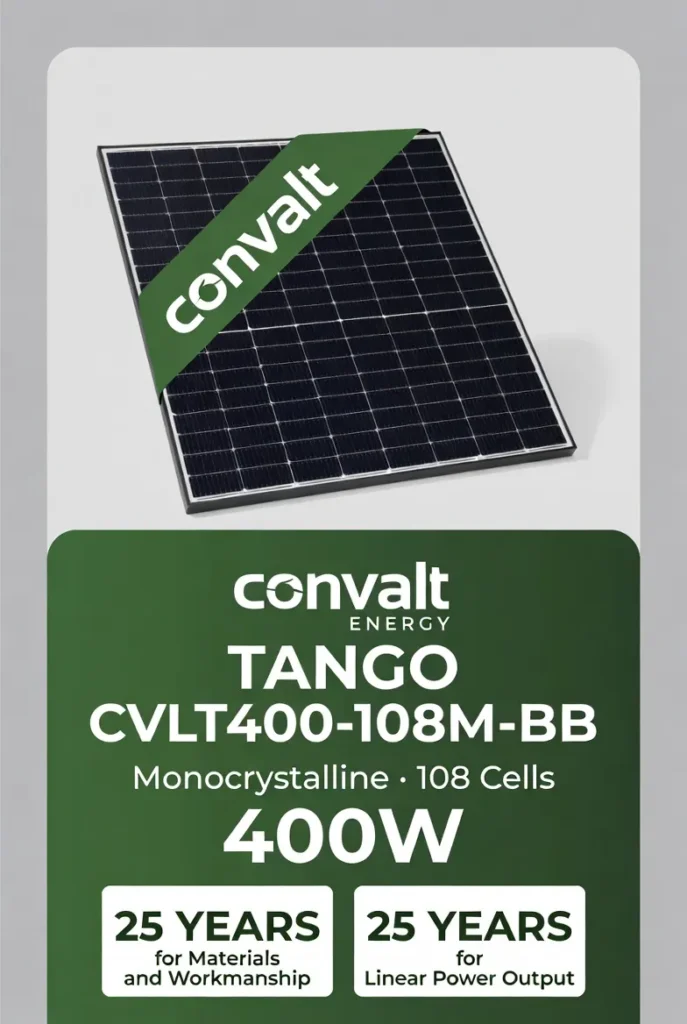Convalt TANGO 400W Monocrystalline-Warranty